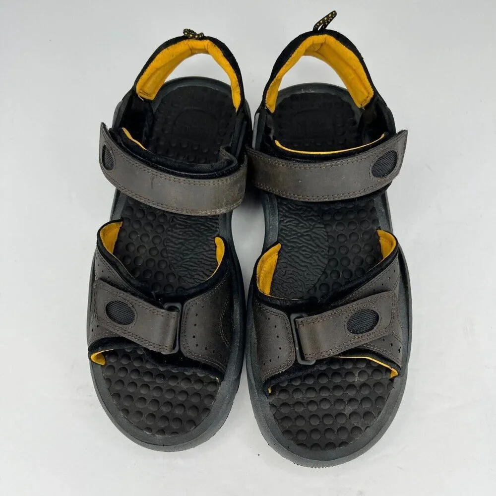 Nunn Bush Mens Gray Dual Comfort Adjustable Upper Straps Size 10M Sandals